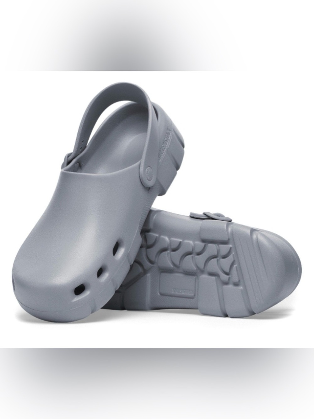 Mens Birkenstock Birki Flow Casual Sandal Close Toe Shoes Gray - Size 42